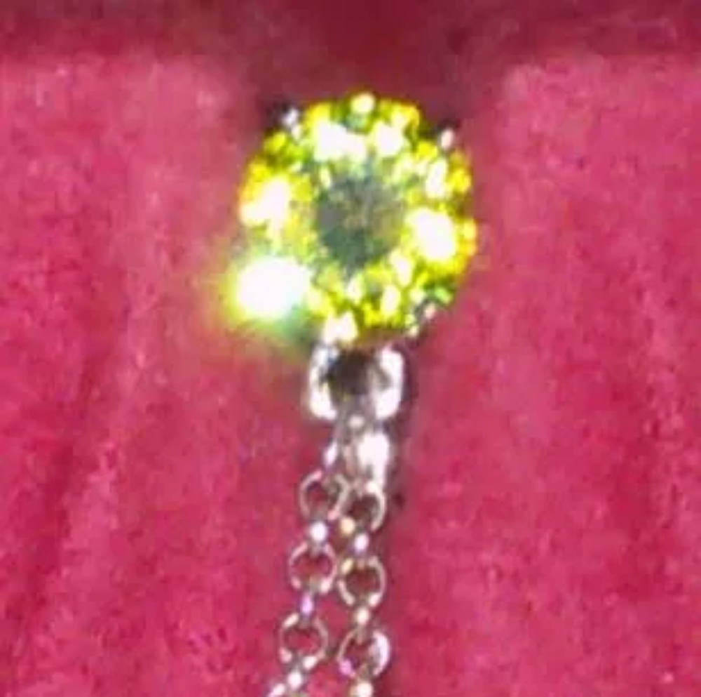 Green Reverse Hang Flower Belly Button Ring - image 2